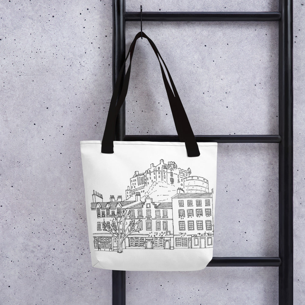 Tote bag Edinburgh Castle Ink Drawing