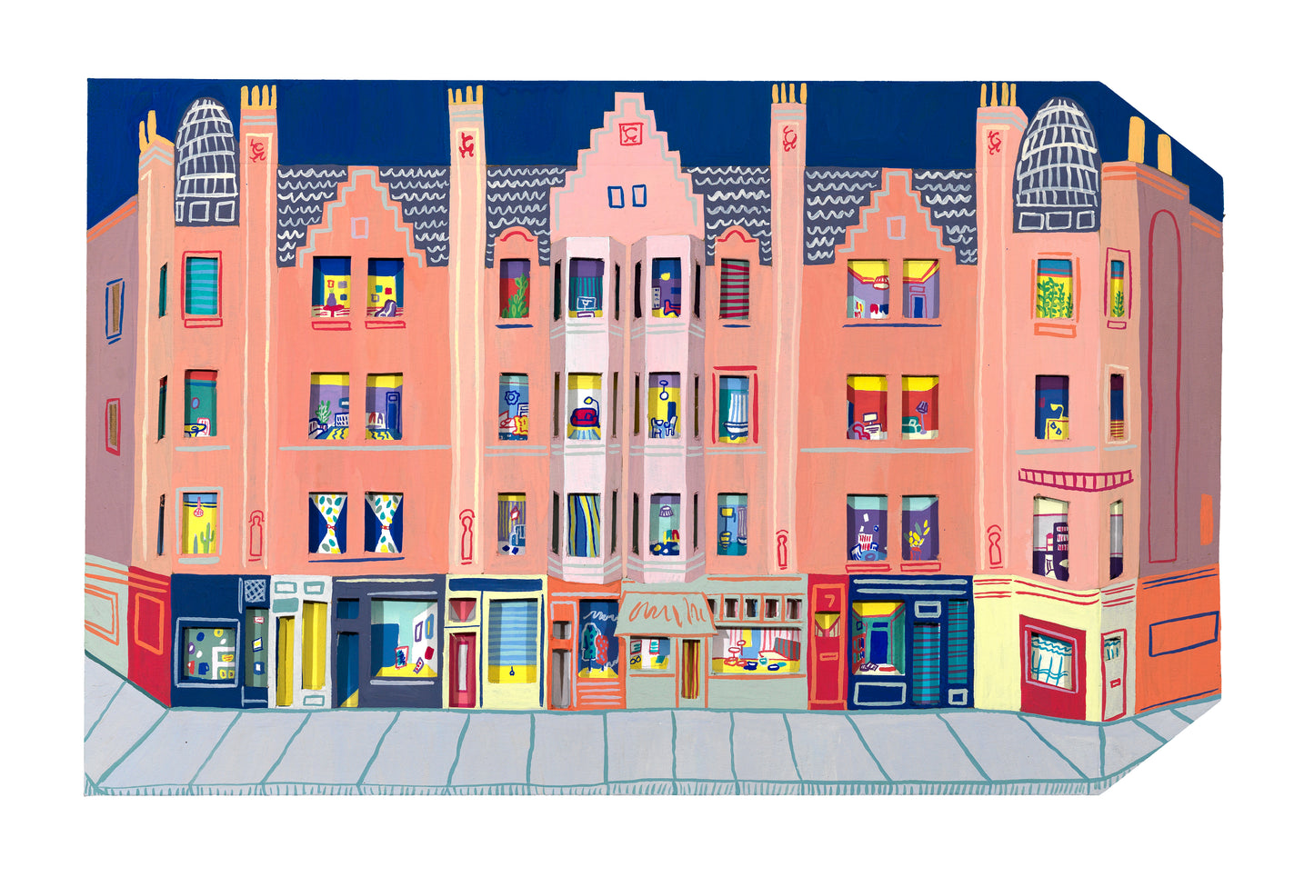 Flats and Shops Print