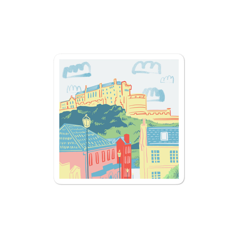 Edinburgh Castle (Through the Vennel) Bubble-free stickers